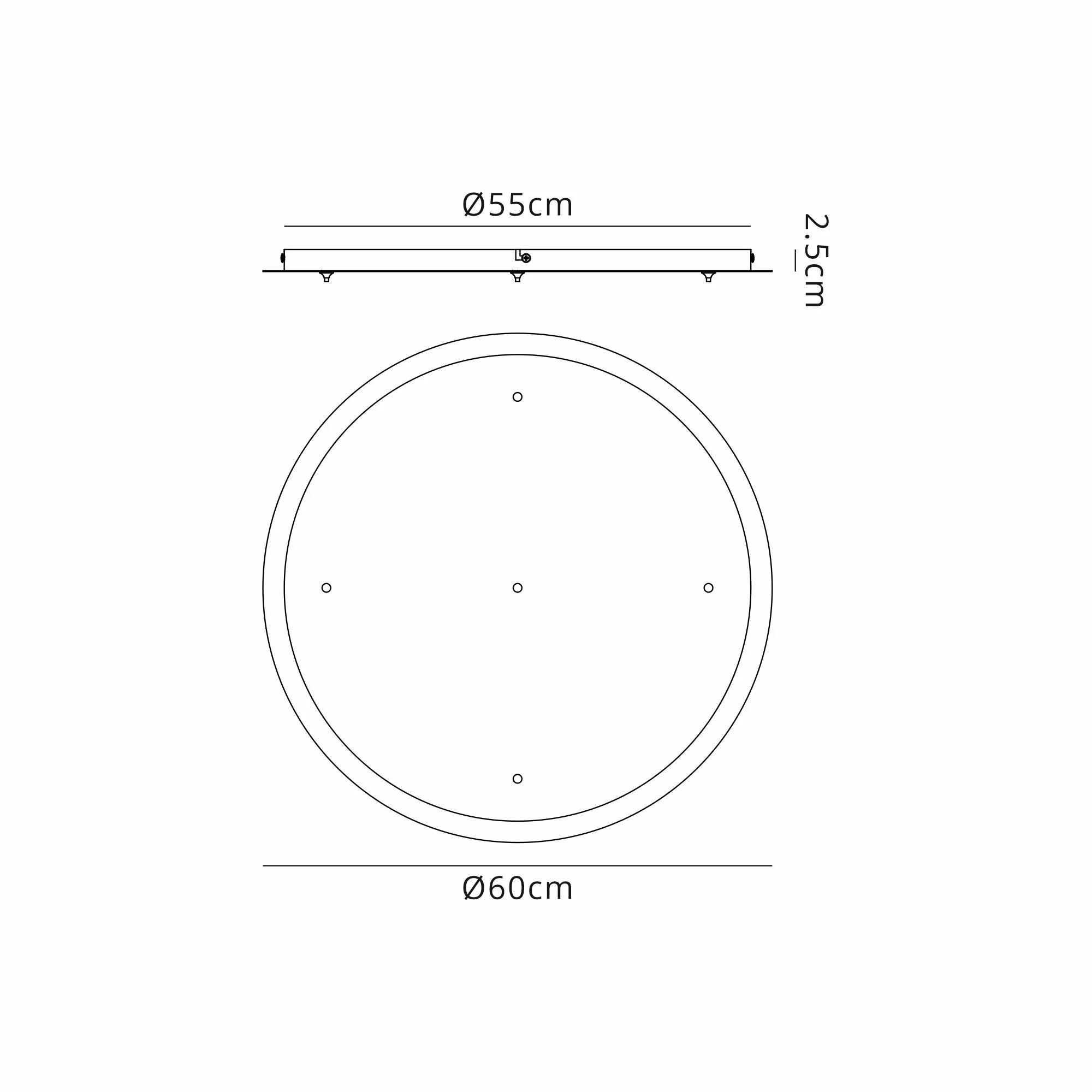 Elsa 5 Hole 600mm Round Canopy Kit Gold M8267  Mantra Elsa Bespoke